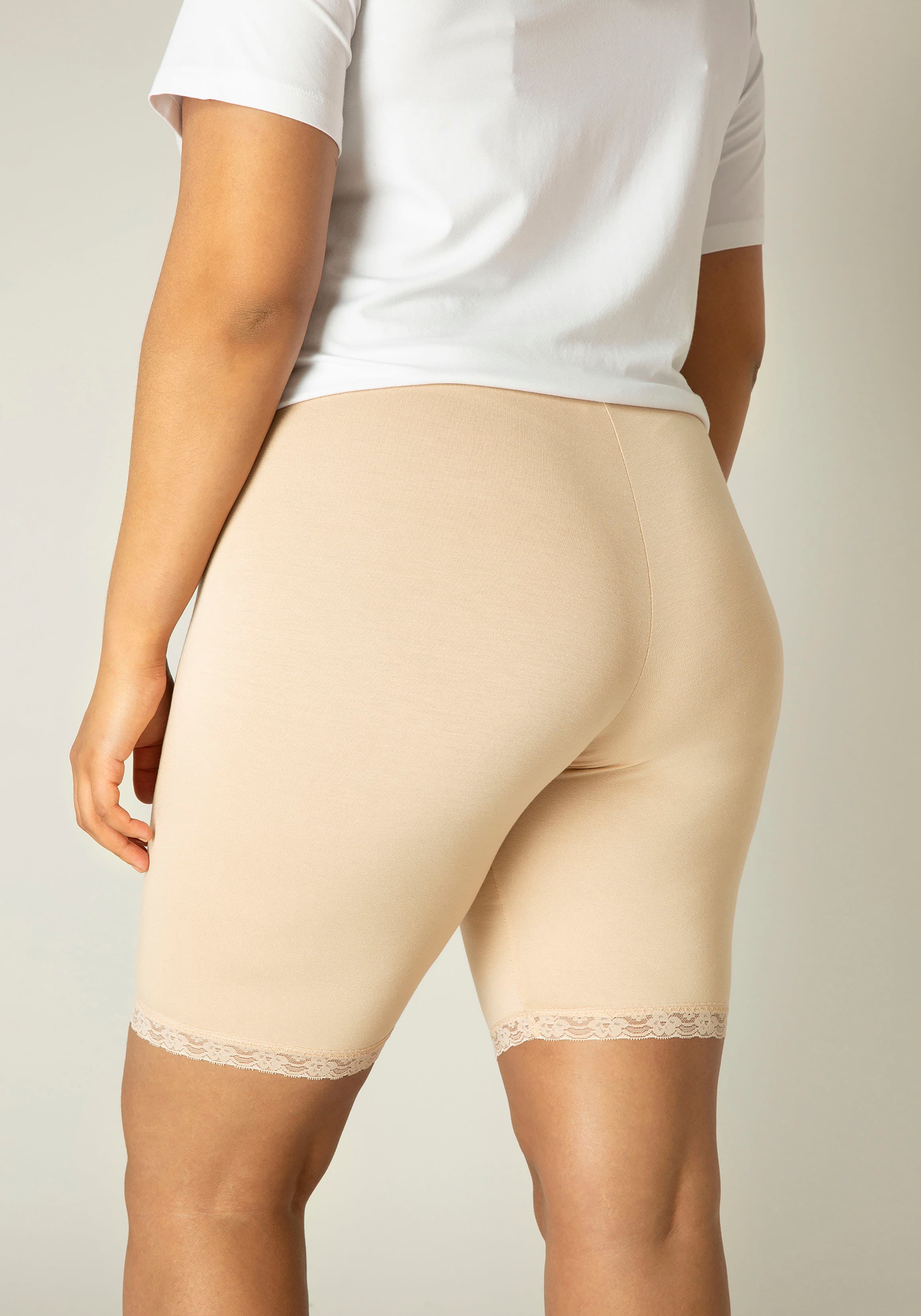 Base Level Curvy Radlerhose "Ava", mit Spitzenkante günstig online kaufen