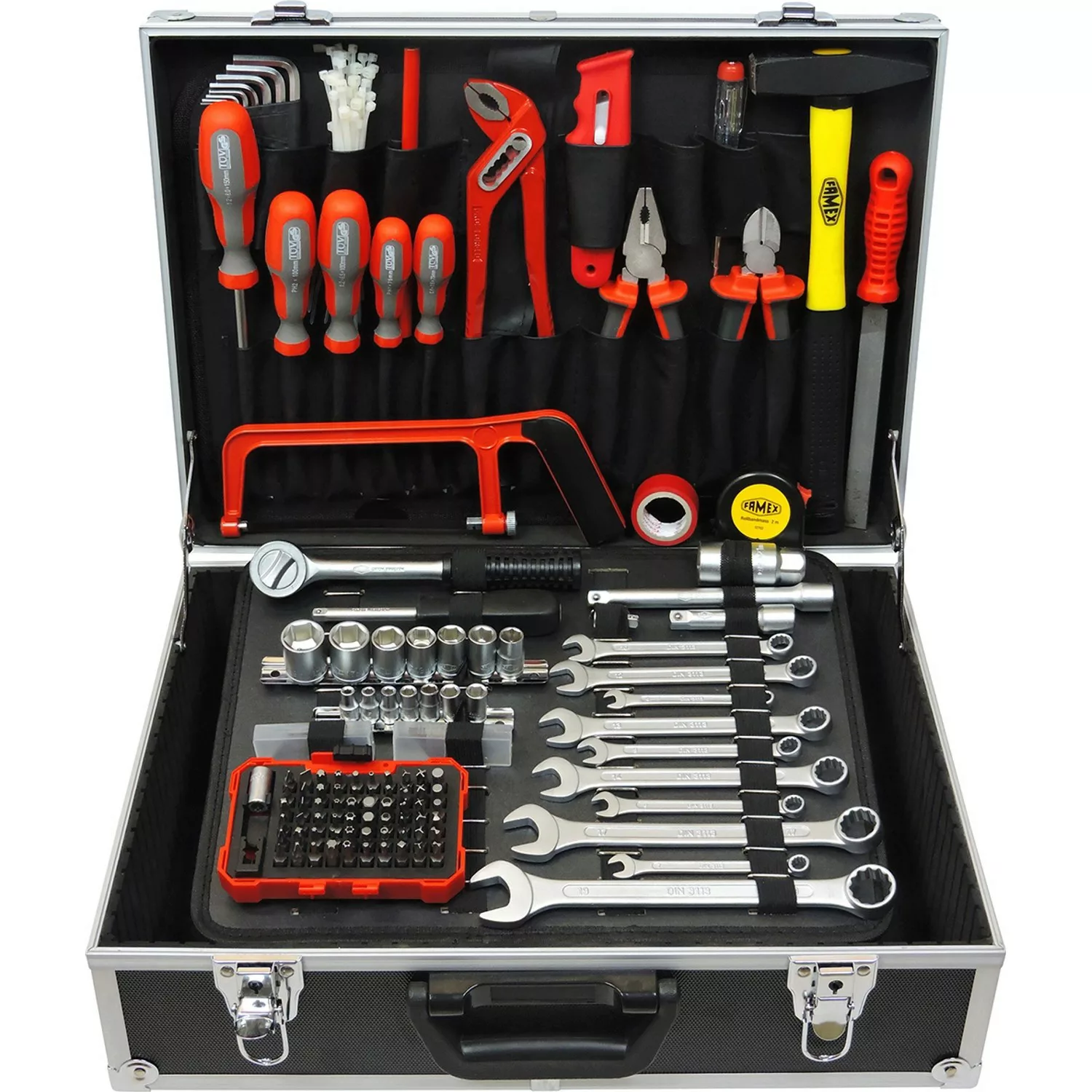 Famex Werkzeugkoffer 758-63  mit Werkzeug 130-teilig günstig online kaufen