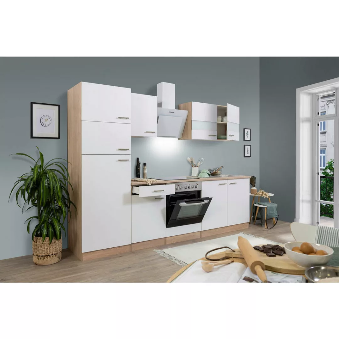 Respekta Küchenblock Economy weiß B/H/T: ca. 270x200x60 cm günstig online kaufen