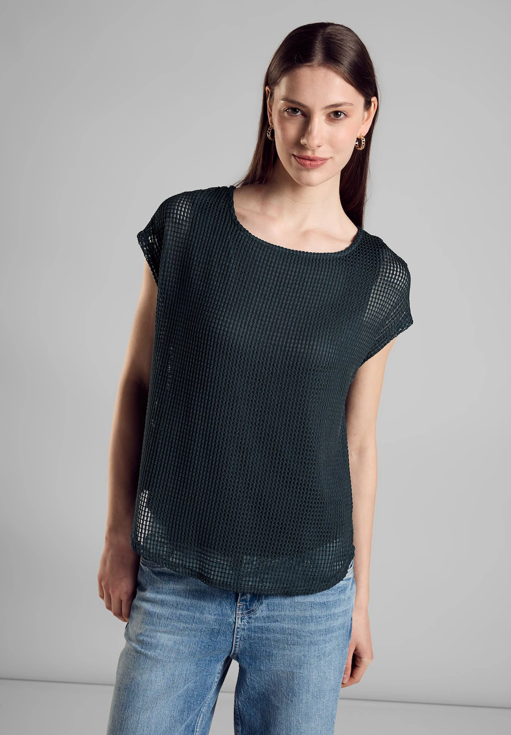 STREET ONE 2-in-1-Shirt, mit Mesh Struktur Oberstoff günstig online kaufen