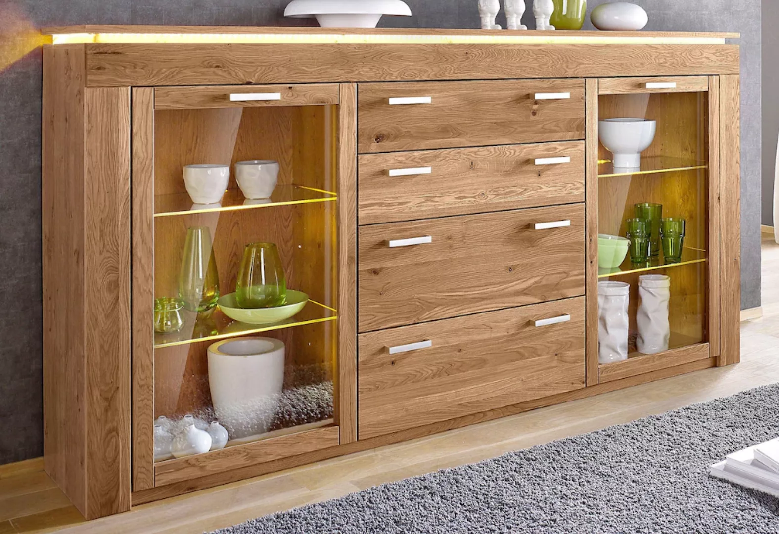 VOGL Möbelfabrik Highboard, Breite 222 cm günstig online kaufen