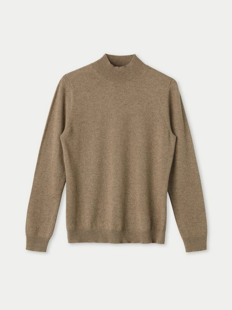 GOBI Cashmere Stehkragenpullover Naturfarbe Stehkragenpullover aus Kaschmir günstig online kaufen