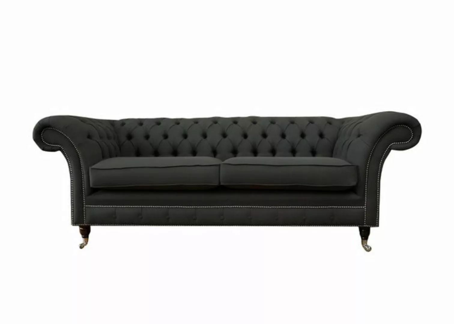 Xlmoebel Sofa Dreisitzer Textilsofa Chesterfield in Grau für stilvolle, Her günstig online kaufen