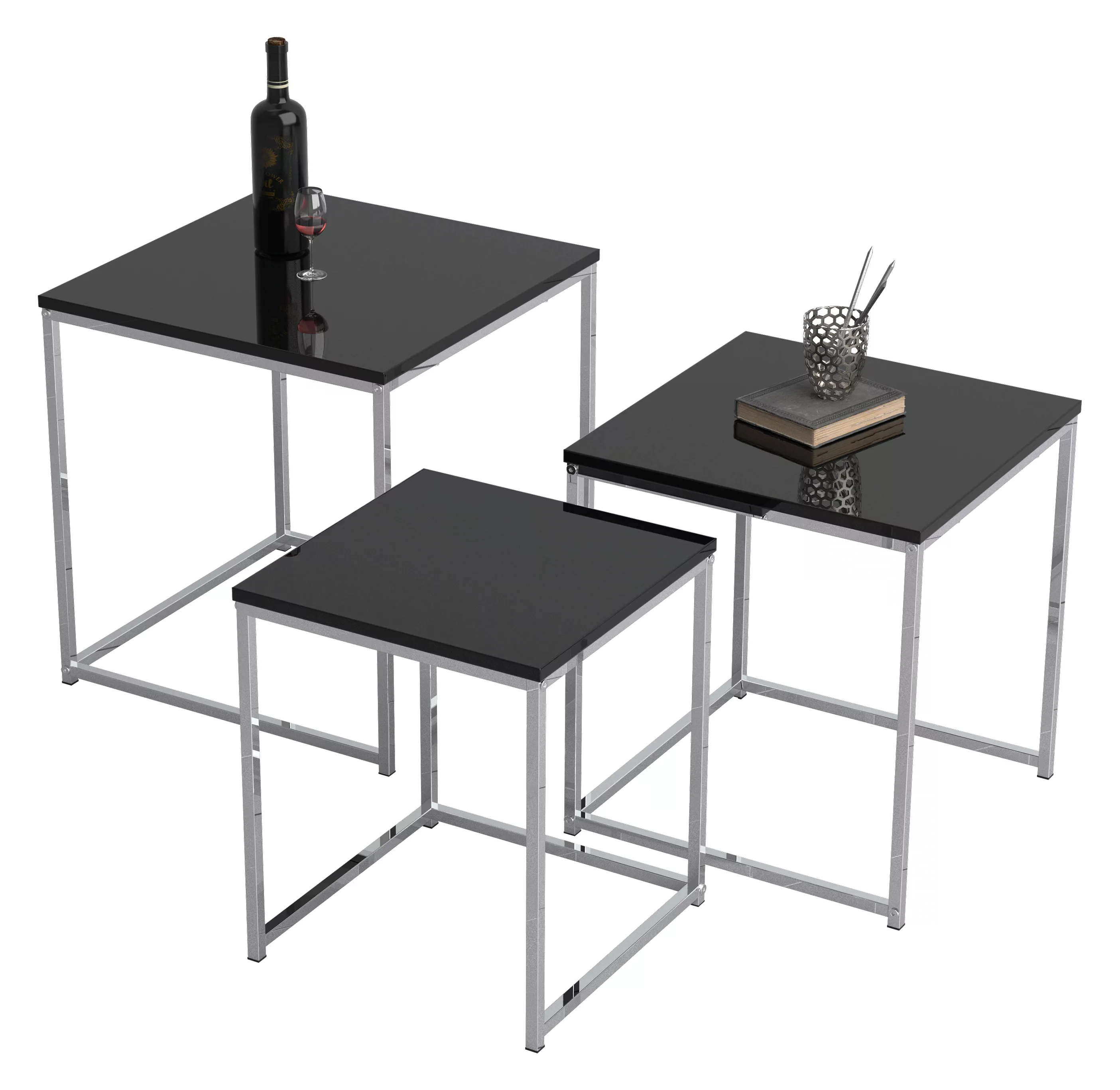 VCM Couchtisch "VCM 3-tlg. Set Beistelltisch  Couchtisch schlicht  Sofatisc günstig online kaufen