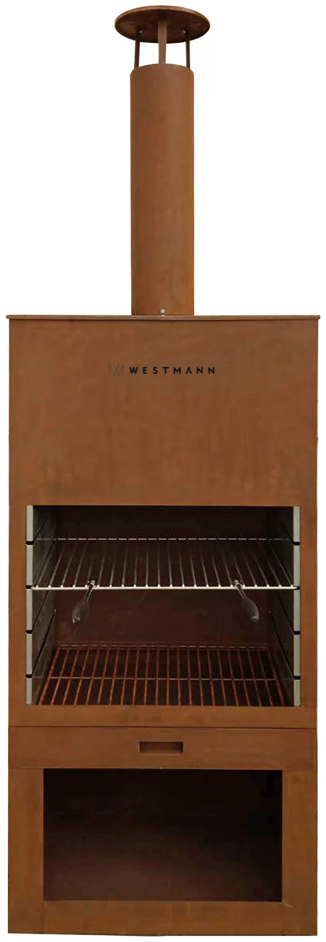 Westmann Grill-und Gartenkamin rost Metall B/H/L: ca. 41x229x70 cm günstig online kaufen