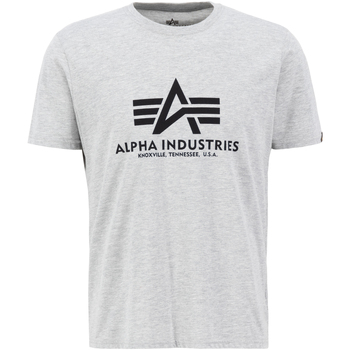 Alpha Industries  T-Shirts & Poloshirts Basic T-Shirt BL - grey heather günstig online kaufen