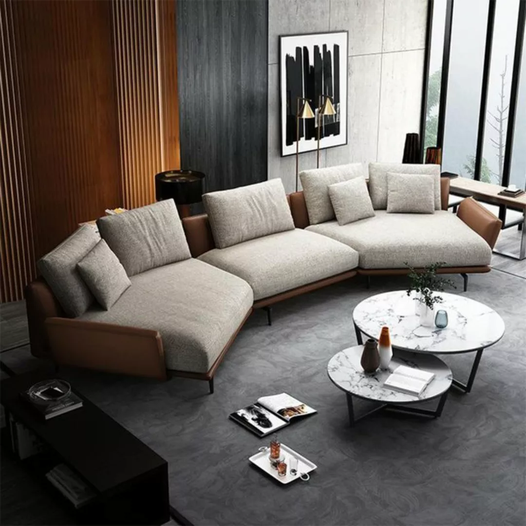 JVmoebel Ecksofa Ecksofa U-Form Stoff Couch Wohnlandschaft Garnitur Design, günstig online kaufen