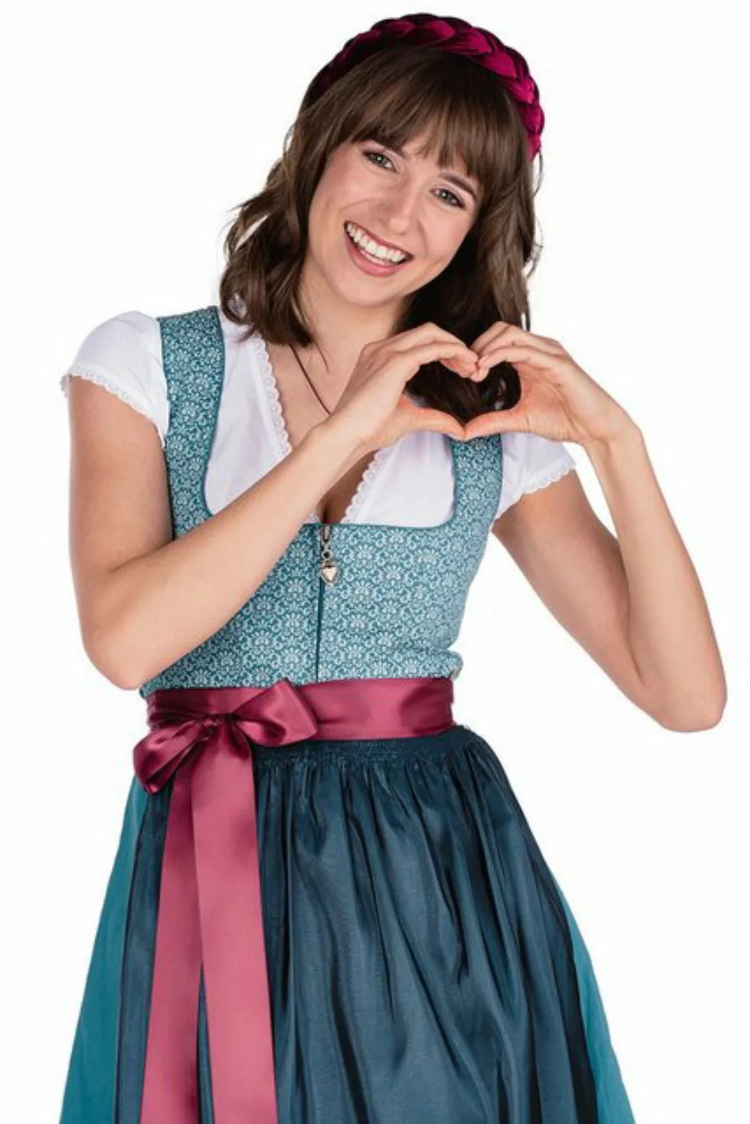 MarJo Dirndl Midi Dirndl 2tlg. - JILL - türkis/petrol günstig online kaufen