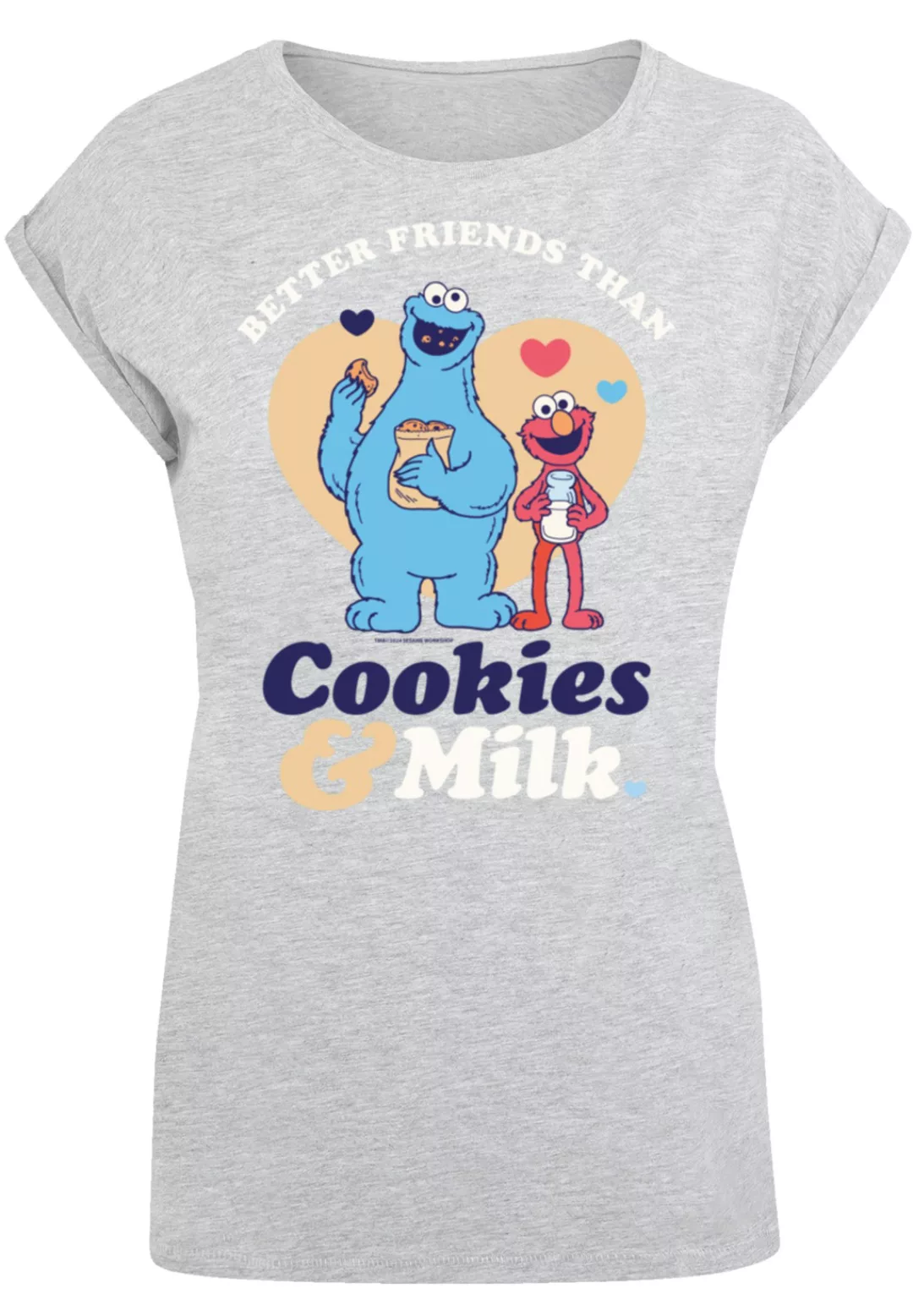 F4NT4STIC T-Shirt "Sesamstraße Cookies & Milk", Premium Qualität, Weihnacht günstig online kaufen