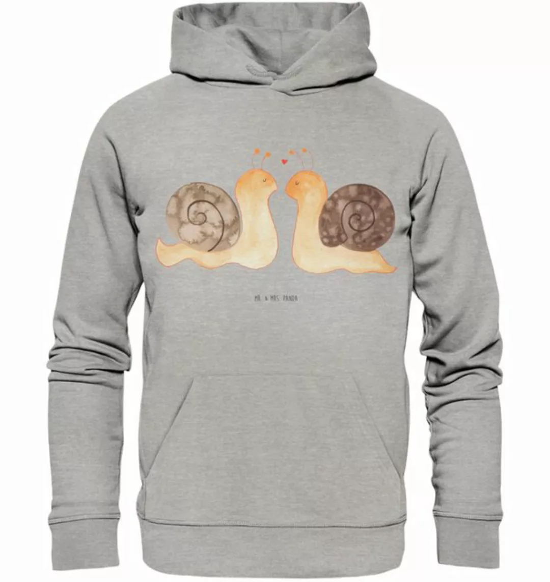 Mr. & Mrs. Panda Hoodie Schnecken Liebe Größe XS - Heather Grey - Geschenk, günstig online kaufen