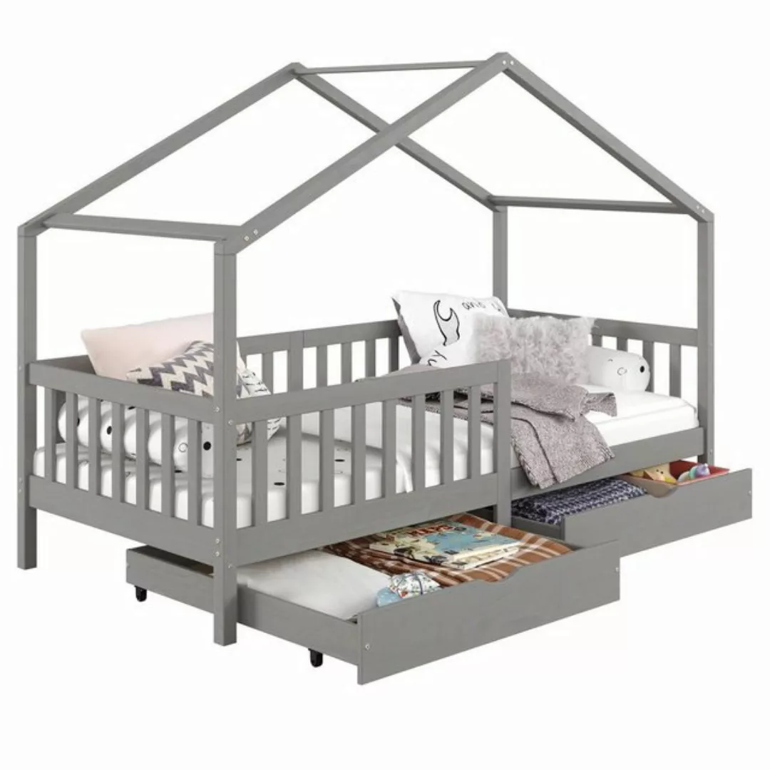 IDIMEX Kinderbett ELEA, Hausbett Montessori Bett Kinderbett Tipibett 90 x 2 günstig online kaufen