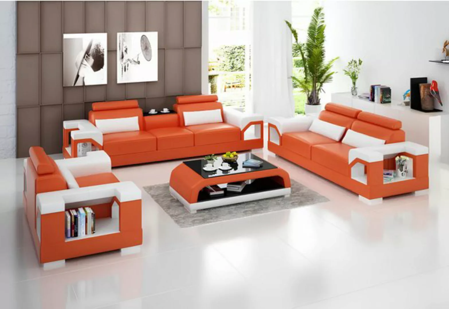 Xlmoebel Sofa Dreisitzer-Sofa-Set mit modernem Design und Polstercouchen, H günstig online kaufen