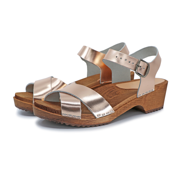 Märta - Schwedische Holz Clogs Sandale Von Me&Myclogs - Low Heel günstig online kaufen