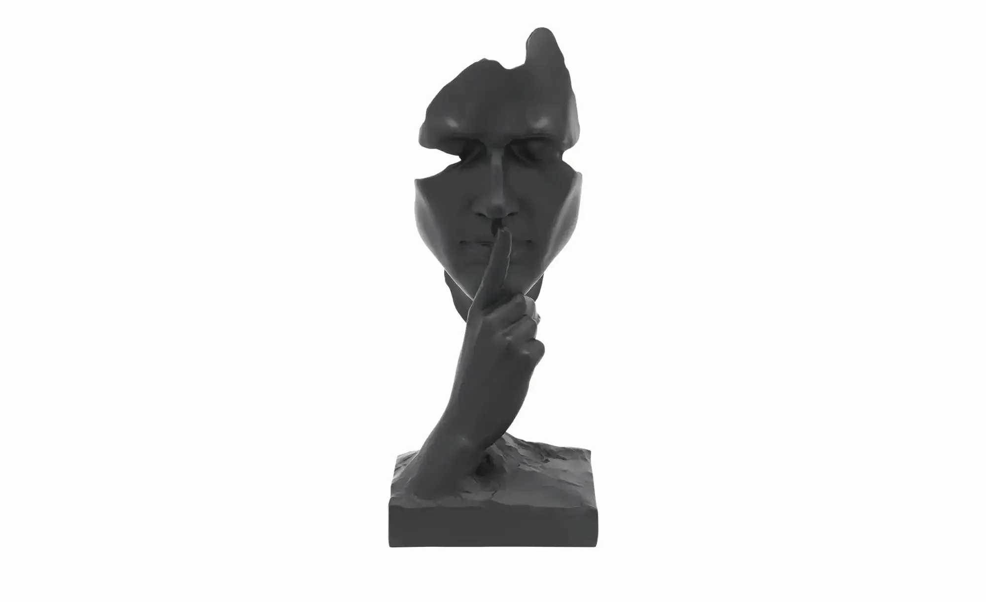 Deko Skulptur Gesicht ¦ schwarz ¦ Polyresin (Kunstharz) ¦ Maße (cm): B: 13, günstig online kaufen