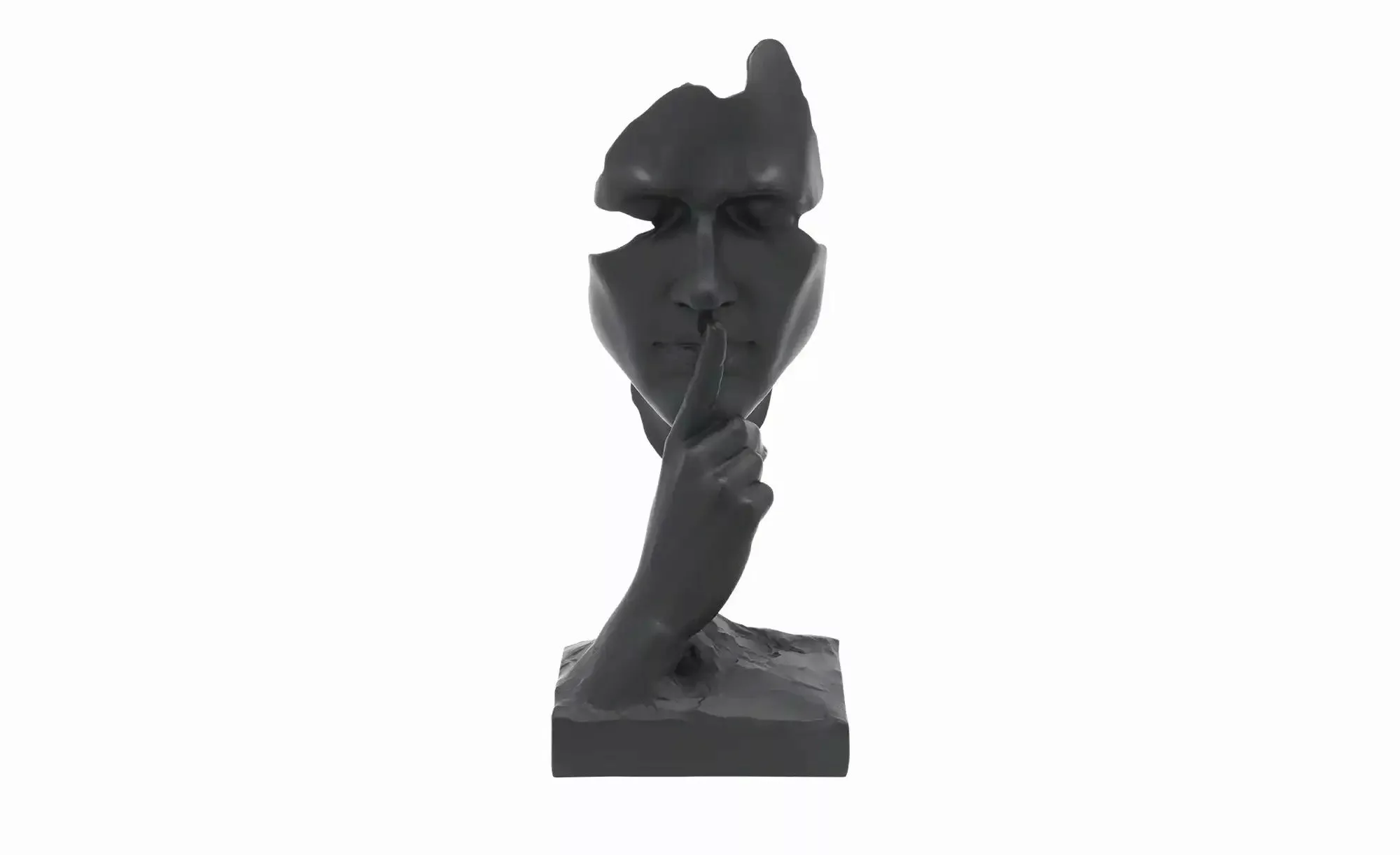 Deko Skulptur Gesicht   ¦ schwarz ¦ Polyresin (Kunstharz) ¦ Maße (cm): B: 1 günstig online kaufen