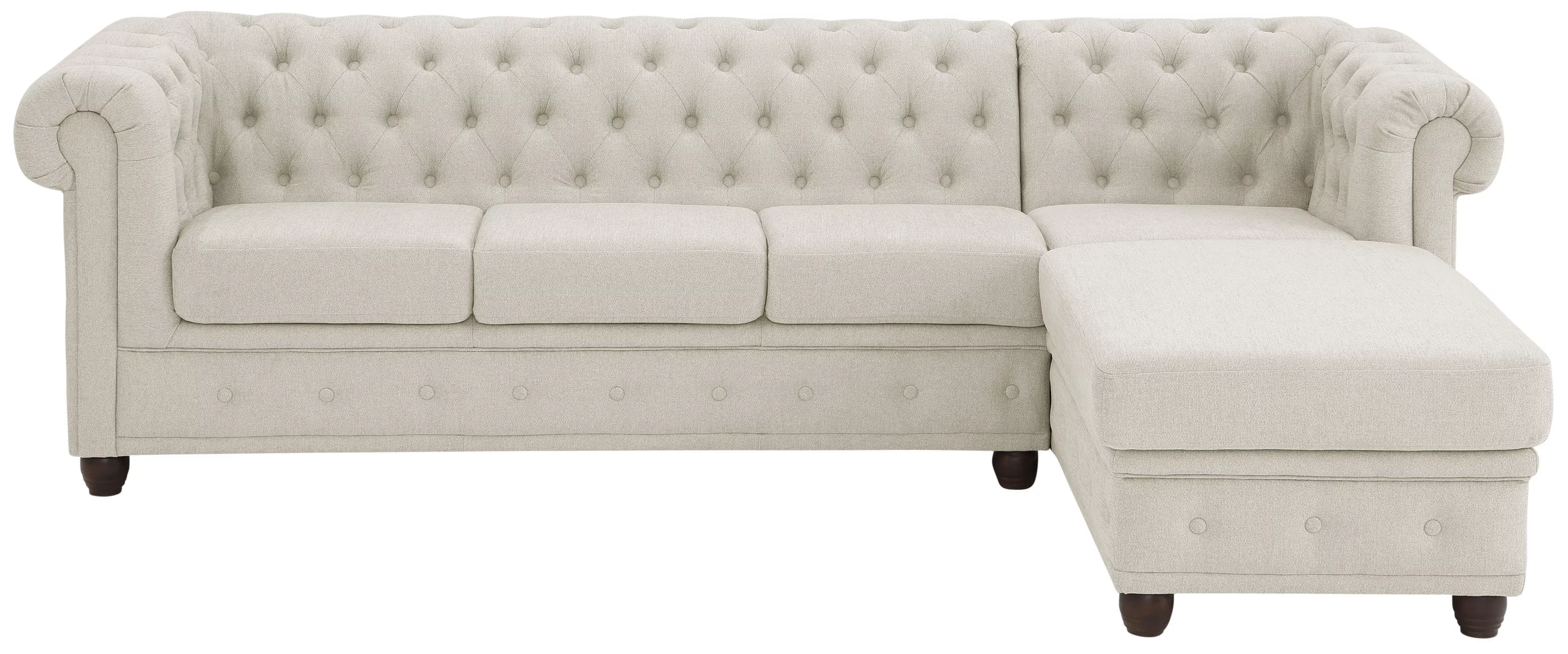 Home affaire Chesterfield-Sofa "New Castle L-Form", hochwertige Knopfheftun günstig online kaufen