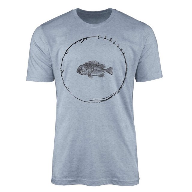 Sinus Art T-Shirt T-Shirt Tiefsee Fische - Serie: Sea Creatures, feine Stru günstig online kaufen