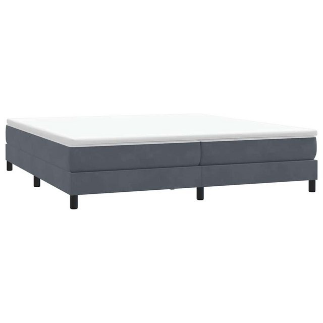 vidaXL Bett Boxspringbett ohne Matratze Dunkelgrau 200x210 cm Samt günstig online kaufen