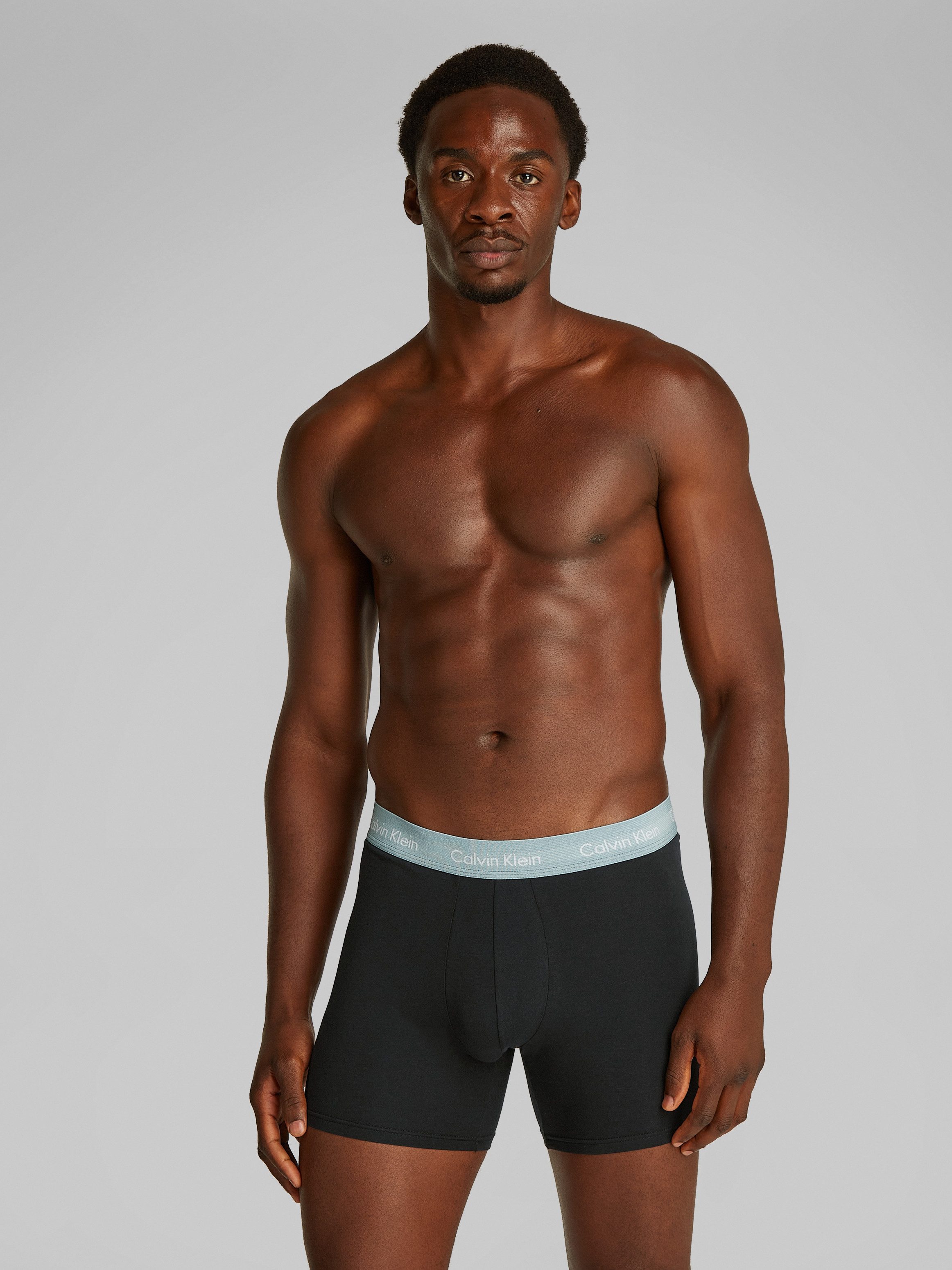 Calvin Klein 3-er Set Boxer Briefs Schwarz mit verschiedenfarbigem Webbund günstig online kaufen