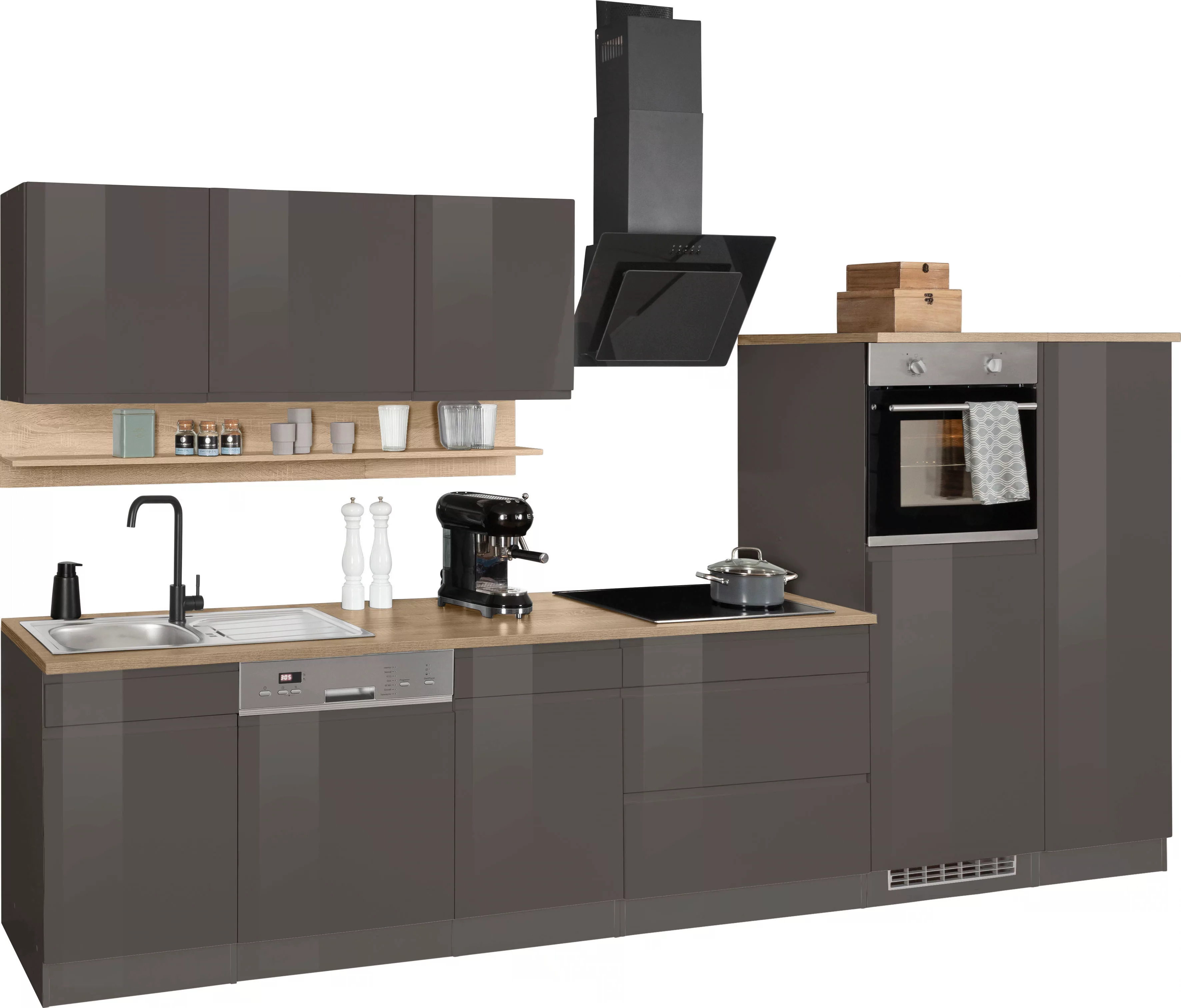 KOCHSTATION Küchenzeile "KS-Virginia", Breite 350 cm, wahlweise mit Indukti günstig online kaufen