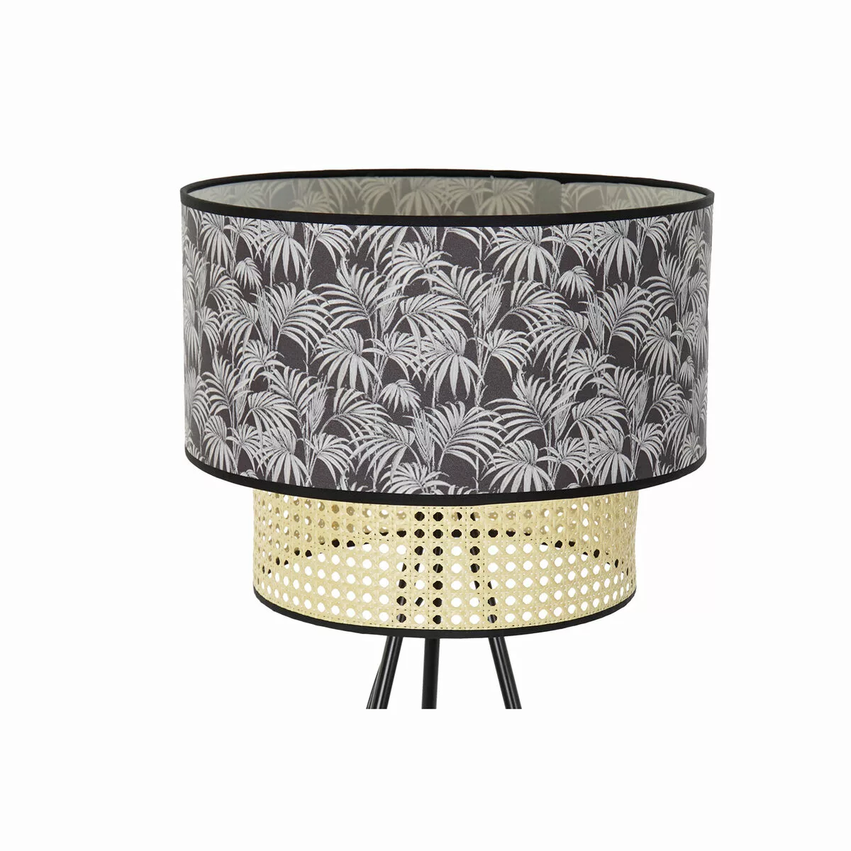 Stehlampe Dkd Home Decor Natürlich Schwarz Metall Palmen Polyester Kolonial günstig online kaufen