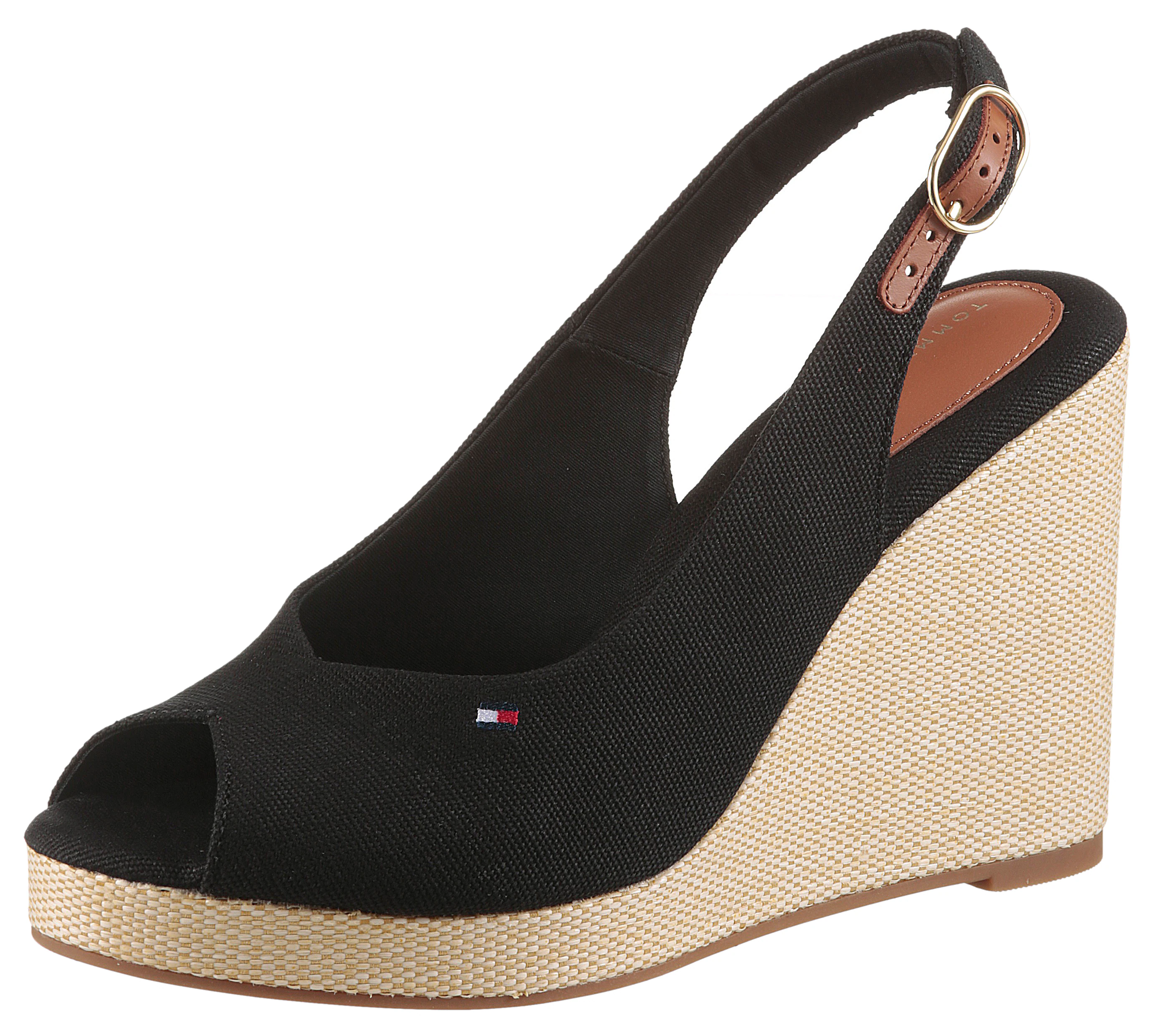 Tommy Hilfiger High-Heel-Sandalette "FLAG HIGH WEDGE ESPAD SLINGBACK", Somm günstig online kaufen