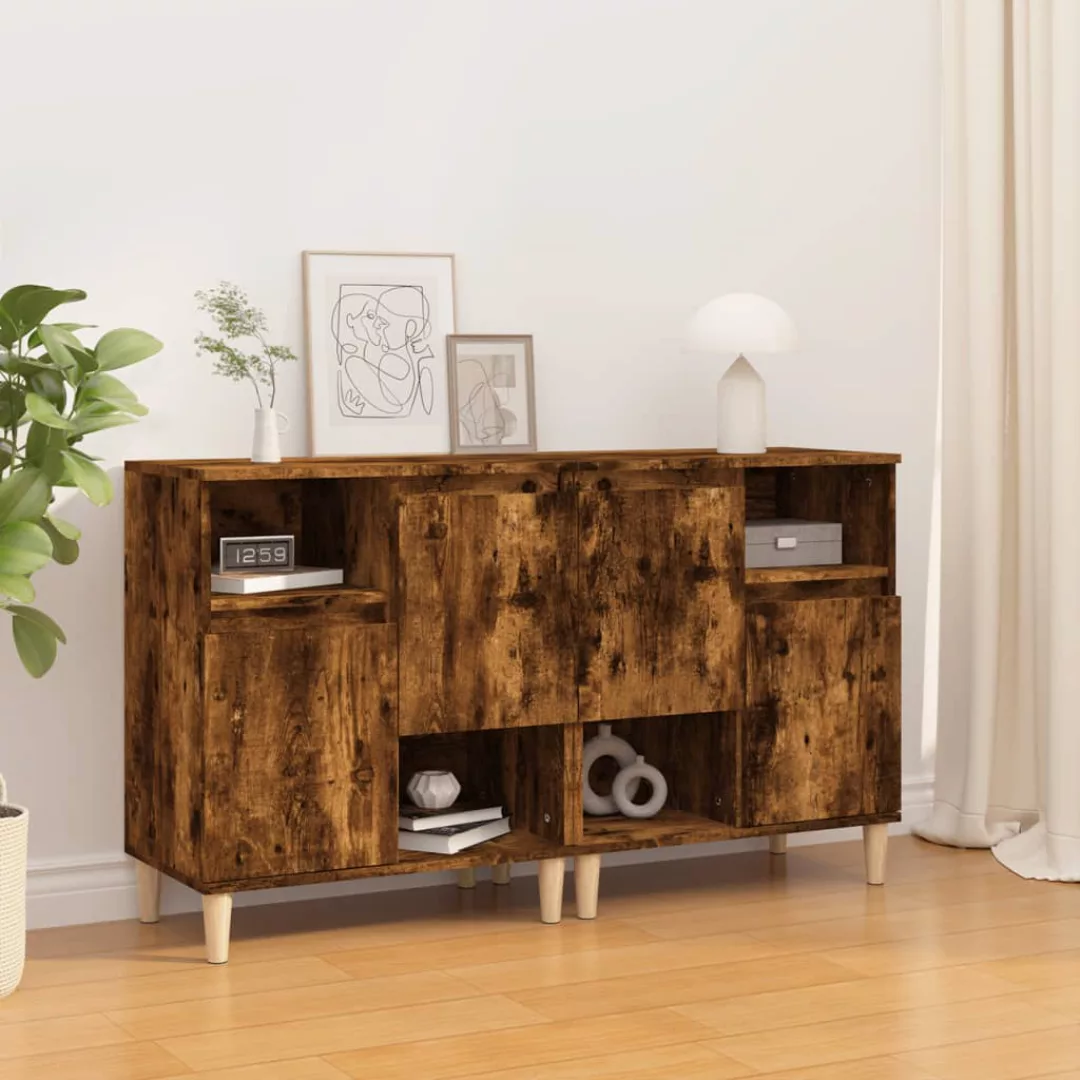 Vidaxl Sideboards 2 Stk. Räuchereiche 60x35x70 Cm Holzwerkstoff günstig online kaufen