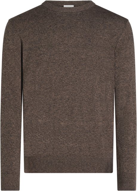 Calvin Klein Rundhalspullover MOULINE CN SWEATER mit Logoprint günstig online kaufen