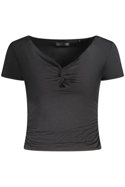 GUESS JEANS 2-in-1-Shorts Elegantes schwarzes Damen T-Shirt mit Herzausschn günstig online kaufen