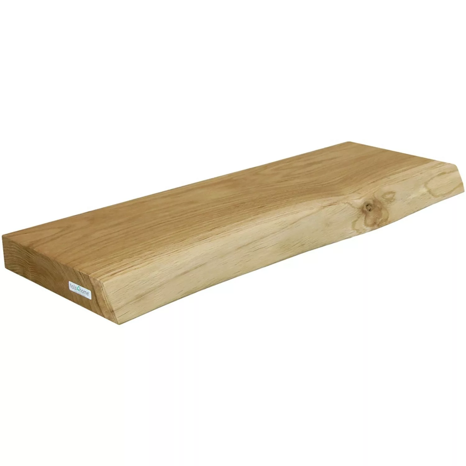 holz4home Schwebendes Wandregal aus Eiche 60cm mit Baumkante Natur günstig online kaufen