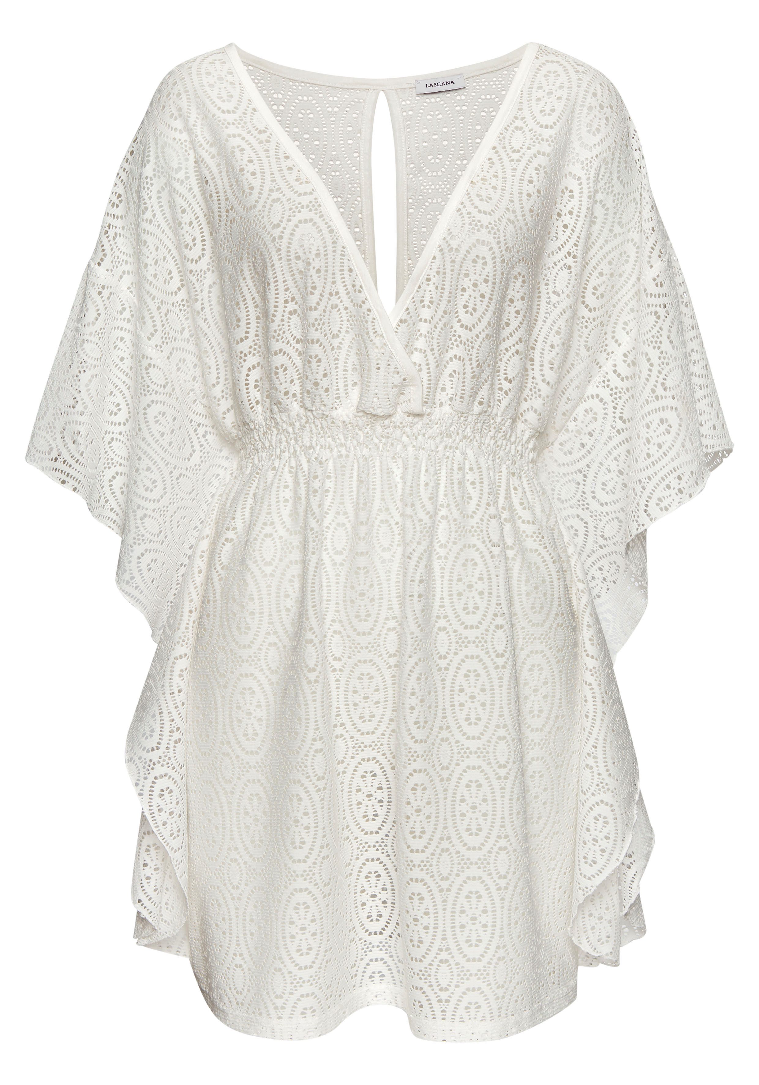 LASCANA Longbluse, aus Lochspitze, lockeres Blusenkleid, Tunika günstig online kaufen