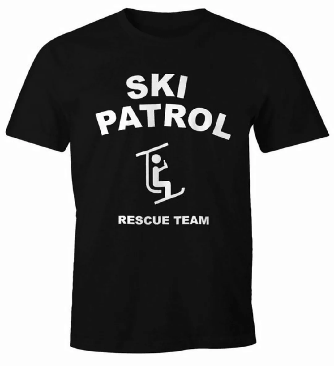 MoonWorks Print-Shirt Herren T-Shirt Apres-Ski Bier Lift Patrol Fun-Shirt M günstig online kaufen