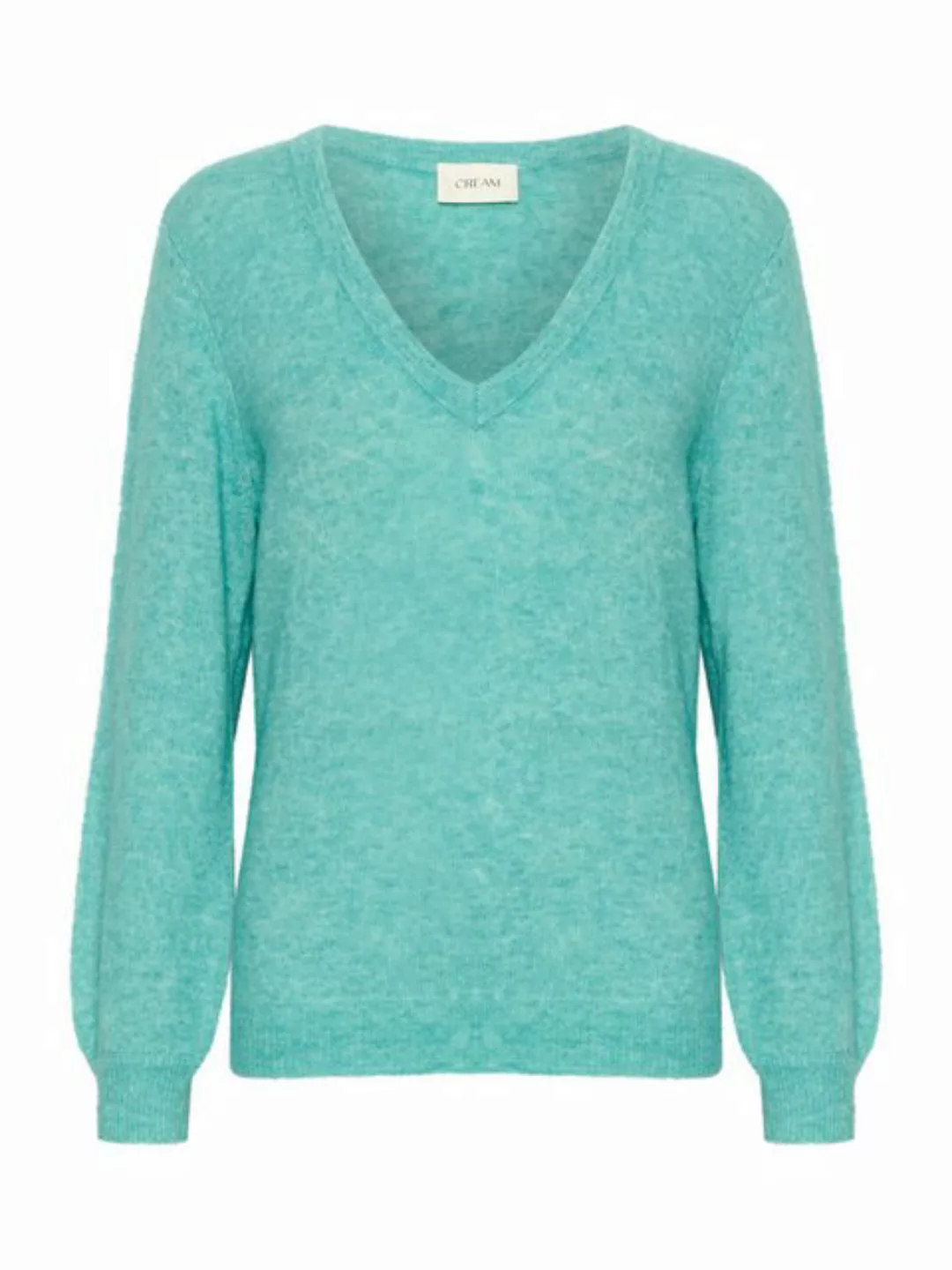 Cream V-Ausschnitt-Pullover Blu (1-tlg) Plain/ohne Details günstig online kaufen