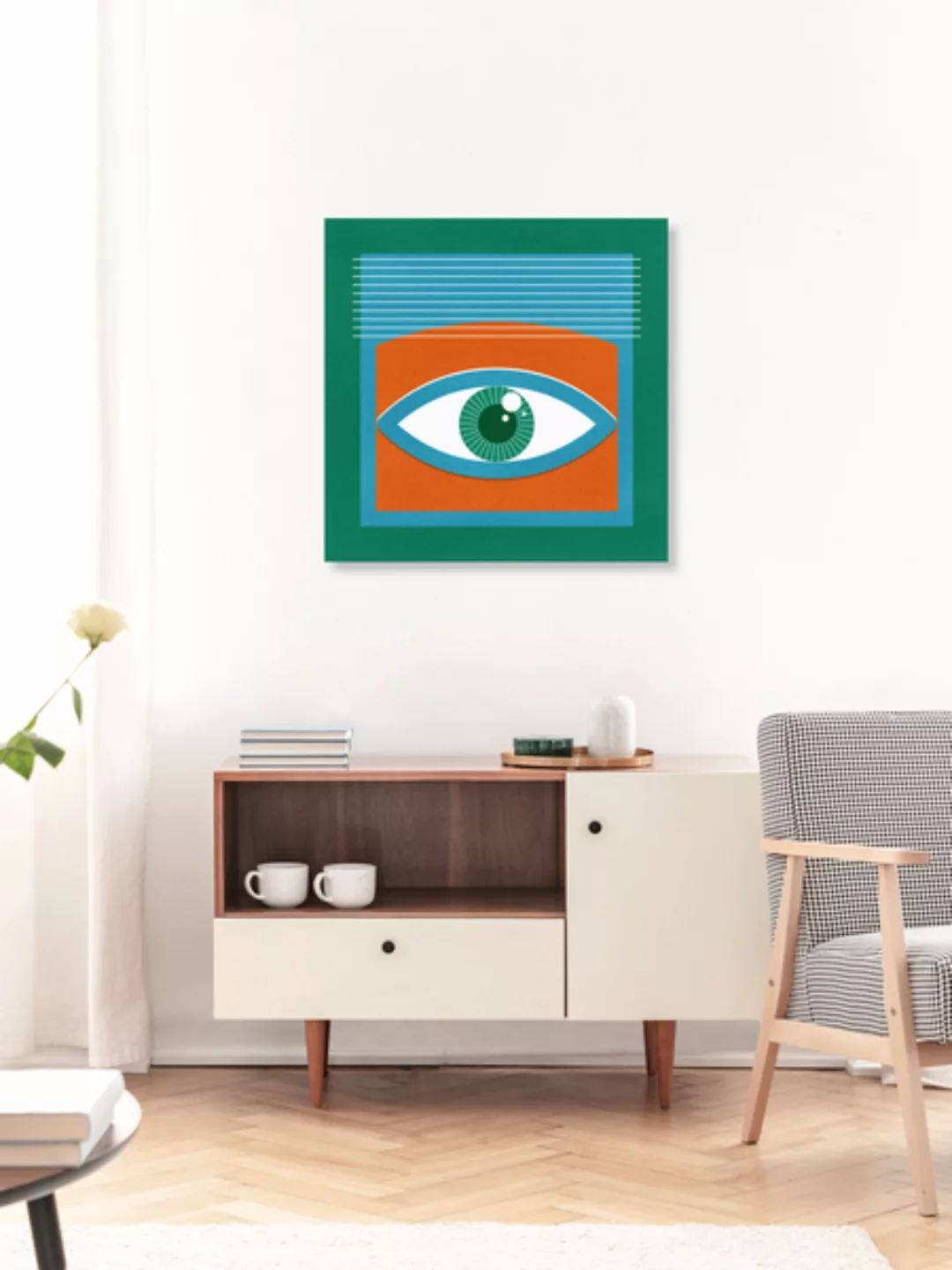 Poster / Leinwandbild - One Look Is Enough - Green Eye günstig online kaufen