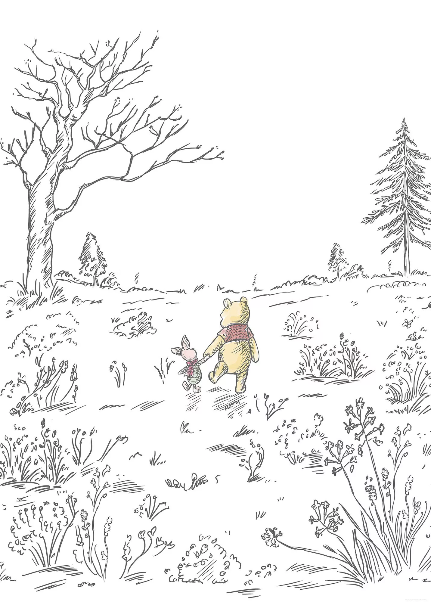Komar Vliestapete »Winnie the Pooh Walk«, 200x280 cm (Breite x Höhe) günstig online kaufen