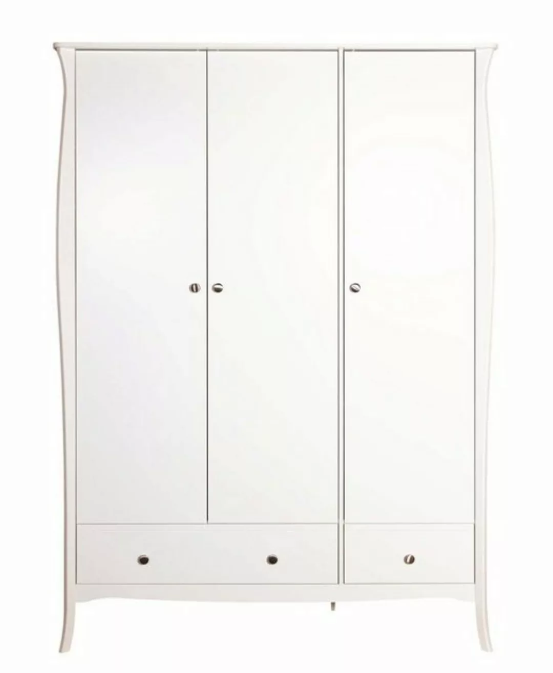 ebuy24 Kleiderschrank Simon Kleiderschrank 2 Schubladen 3 Türen weiß. günstig online kaufen