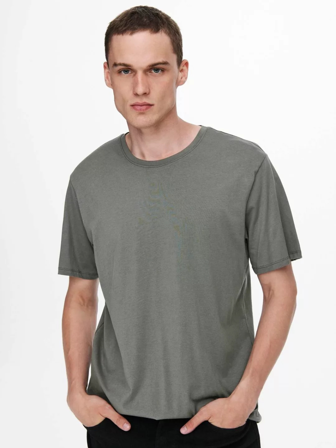 ONLY & SONS Rundhalsshirt ONSMATT LONGY SS TEE NOOS günstig online kaufen