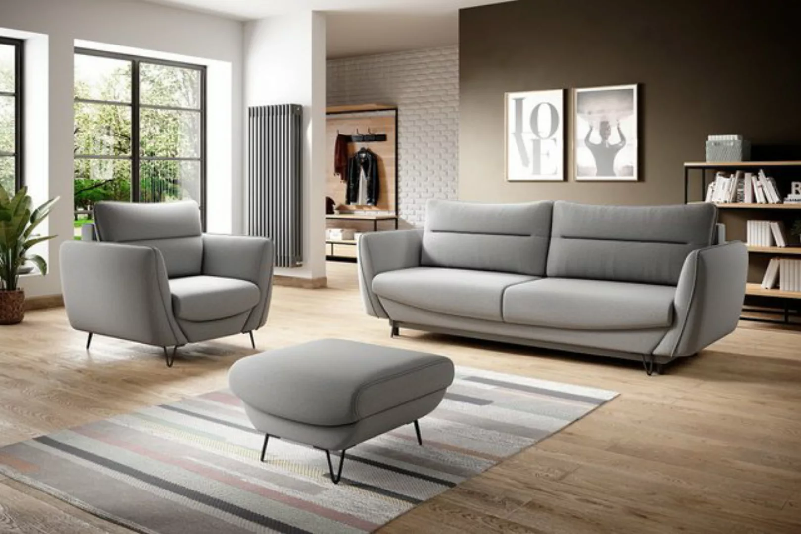 ROYAL24_MARKT Sofa - Wohnzimmer Komfort / Sofa - Sessel - Puff für Entspann günstig online kaufen