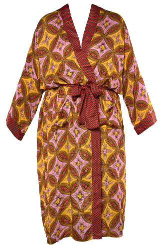 Florana Kimono |  Red Clay And Soft Pink - One Size günstig online kaufen