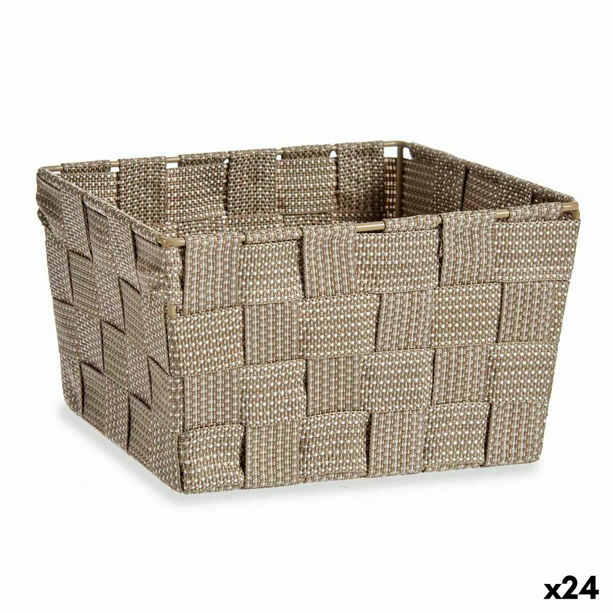 Korb Geflochten Braun Stoff (15 X 11 X 20 Cm) (24 Stück) günstig online kaufen