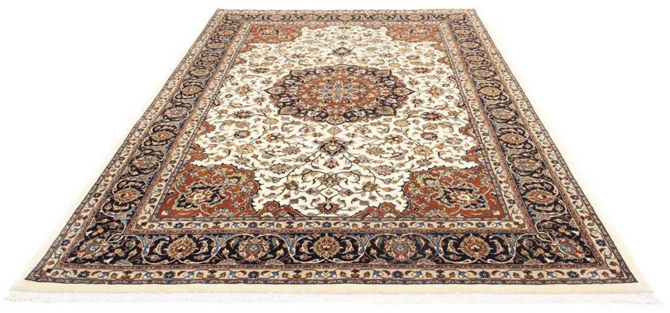 morgenland Wollteppich »Kaschmar Blumenmuster Beige 270 x 215 cm«, rechteck günstig online kaufen