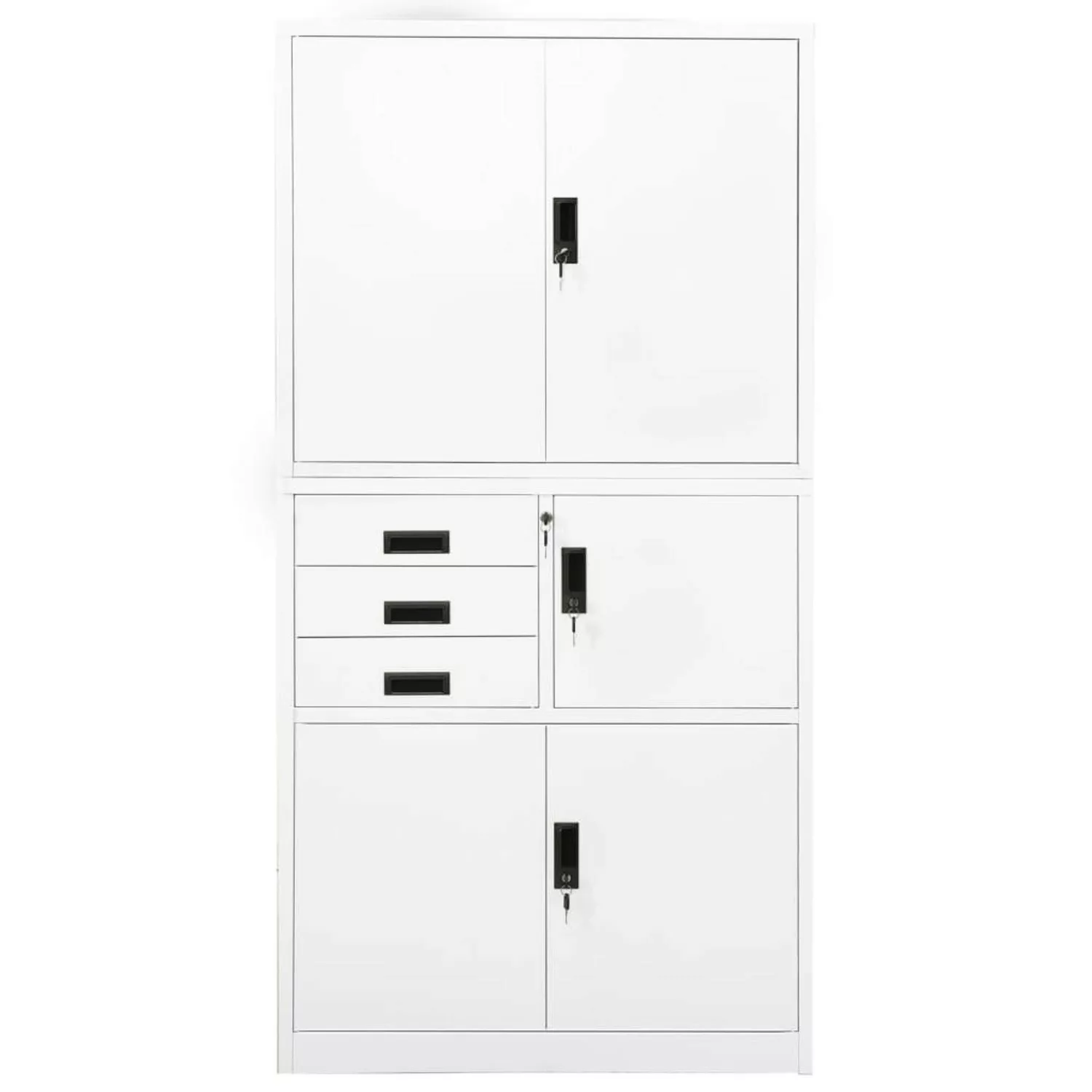 vidaXL Aktenschrank Büroschrank Weiß 90x40x180 cm günstig online kaufen