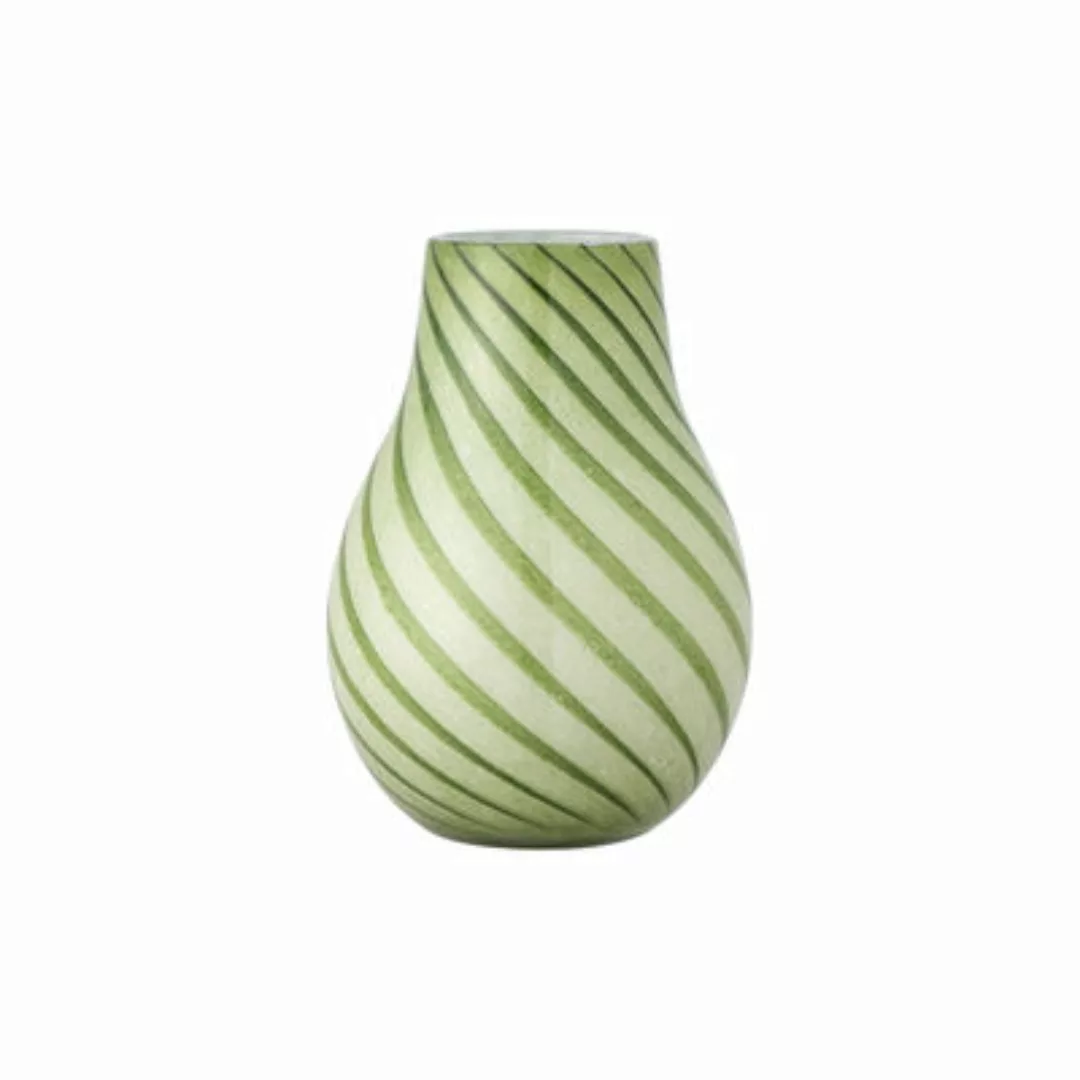 Vase Leona glas grün / Ø 16,5 x H 23 cm - Bloomingville - Grün günstig online kaufen