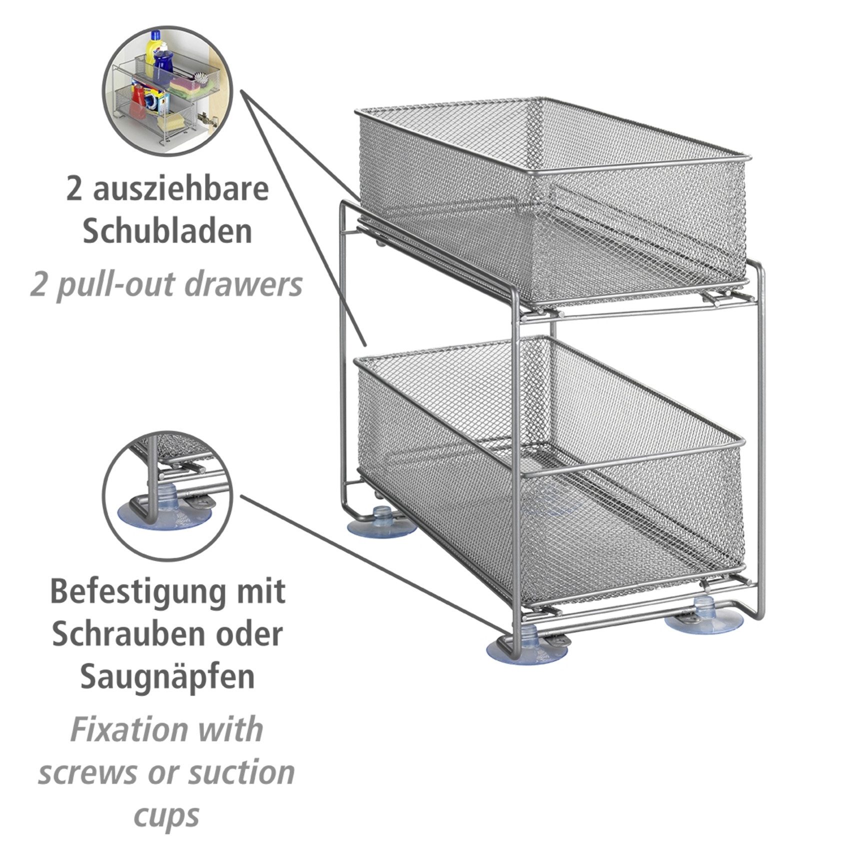 WENKO Auszug Modell Gioma, Schubladenregal, Organizer günstig online kaufen