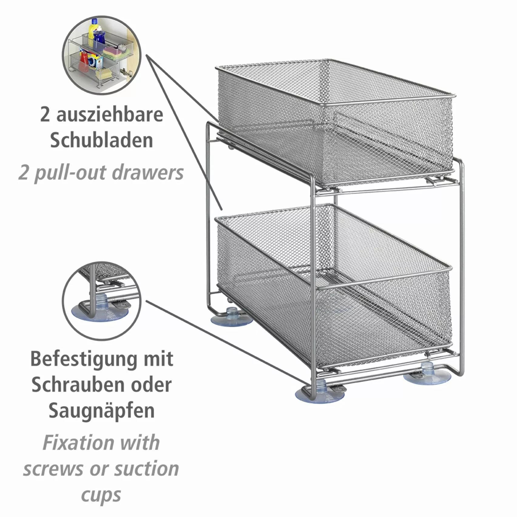 WENKO Auszug Modell Gioma, Schubladenregal, Organizer günstig online kaufen