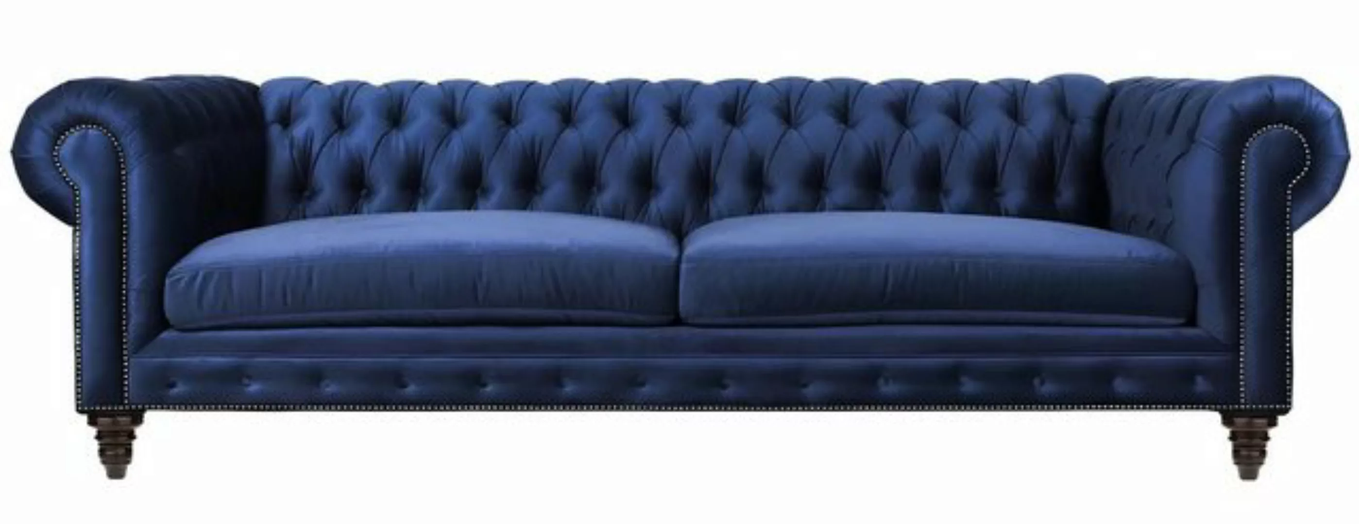 Xlmoebel 3-Sitzer Neu Blauer Dreisitzer von Chesterfield - Modernes Wohnzim günstig online kaufen