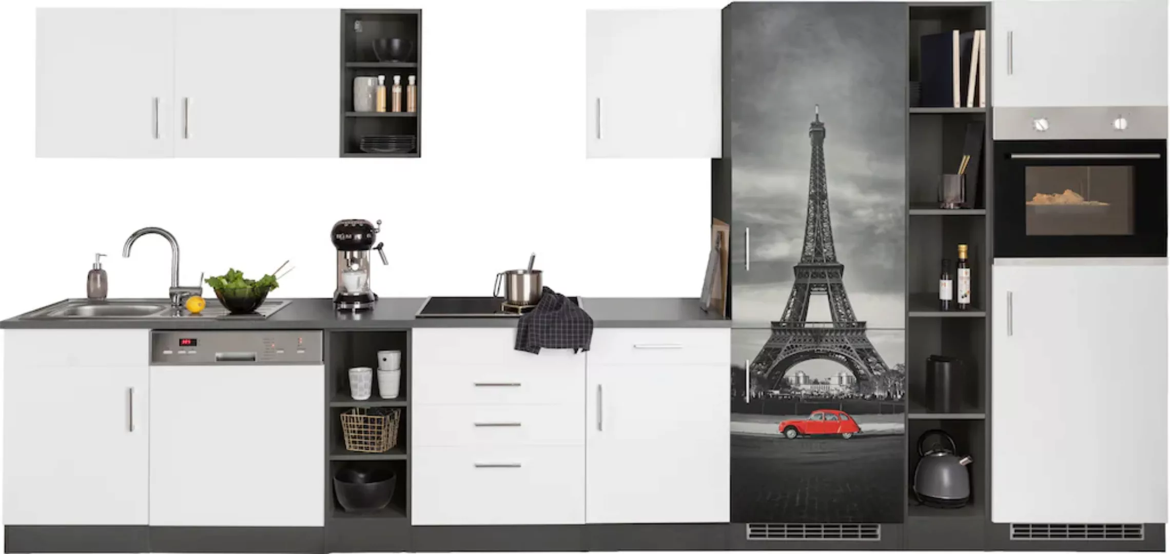 KOCHSTATION Küchenzeile "KS-Paris", ohne E-Geräte, Breite 400 cm günstig online kaufen