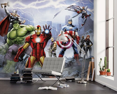 Komar Vlies Fototapete Marvel Avengers Ultimate Warriors Bunt günstig online kaufen