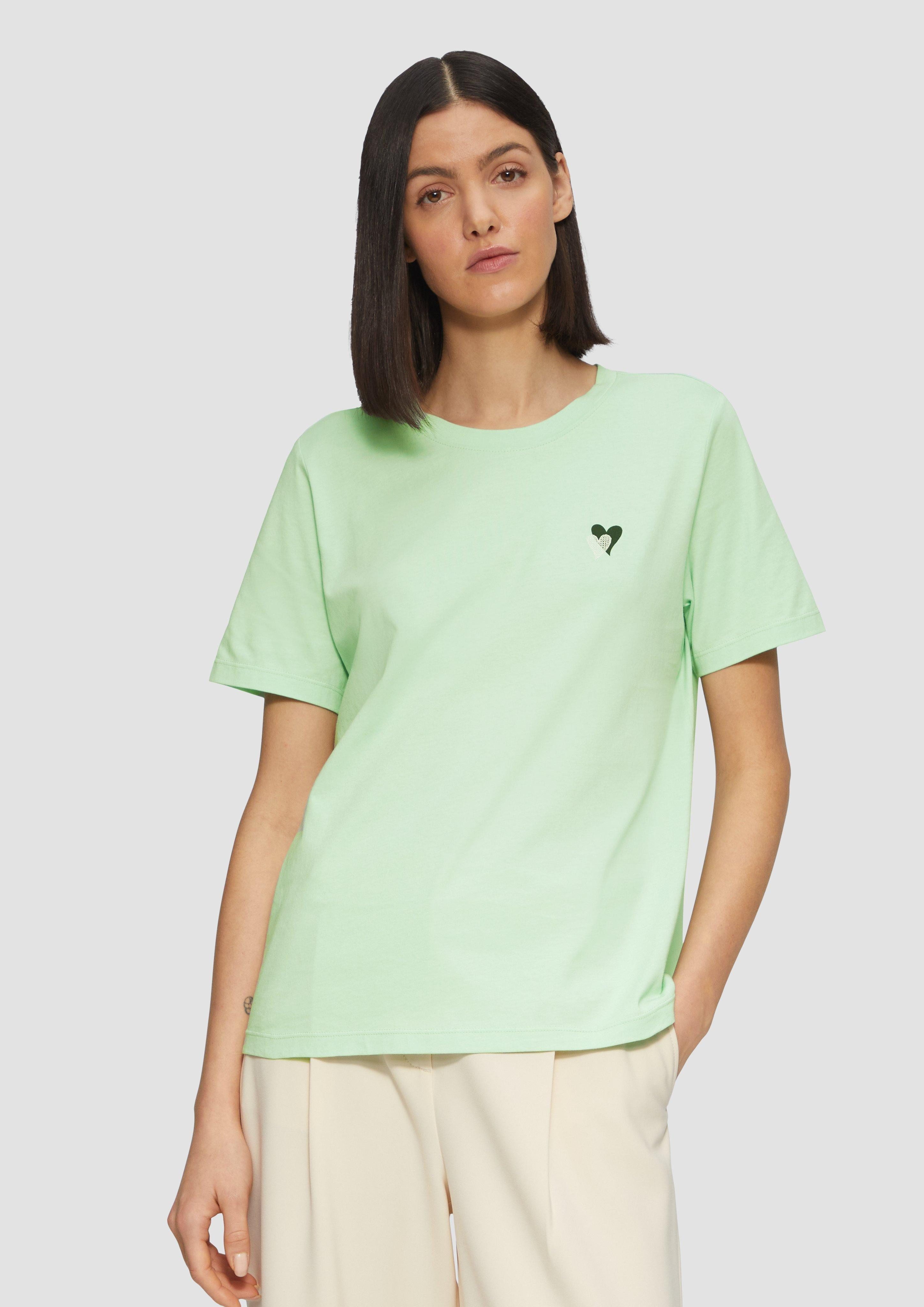 s.Oliver Kurzarmshirt Elastisches T-Shirt mit Frontprint günstig online kaufen