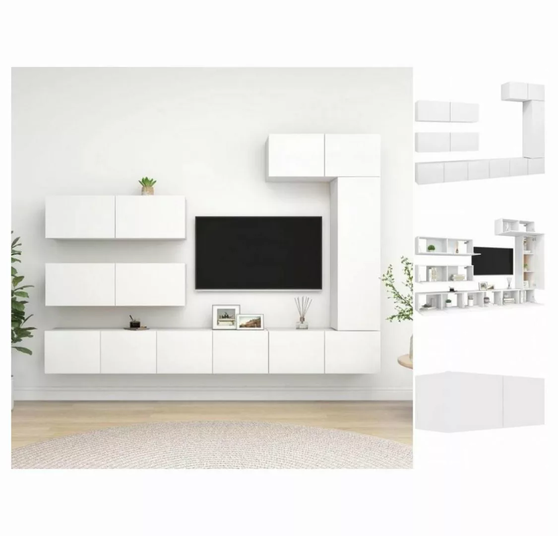 vidaXL TV-Schrank 7-tlg TV-Schrank-Set Weiß Spanplatte günstig online kaufen